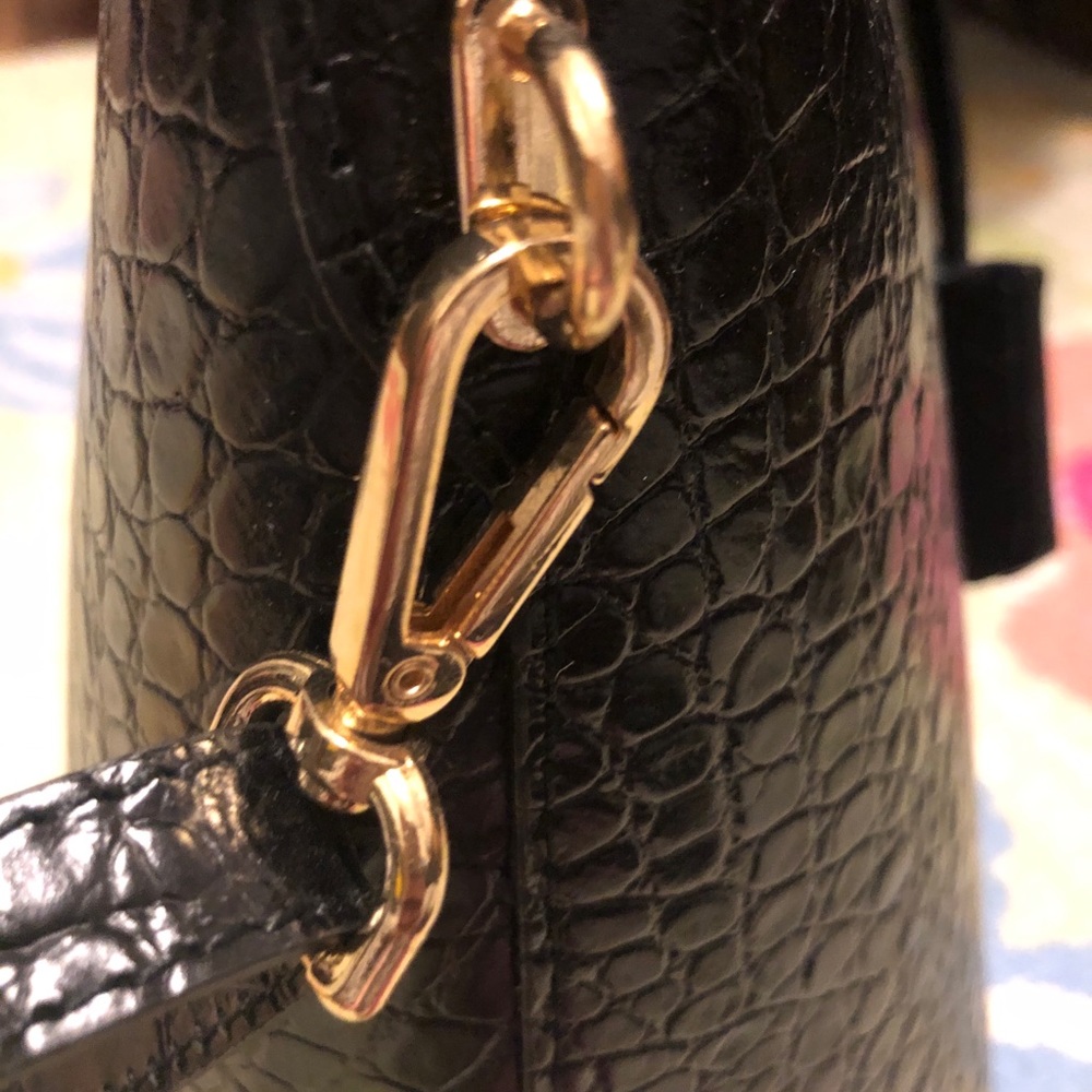 Valentino Bravia Croc Leather Dome Satchel - Picture 9 of 12